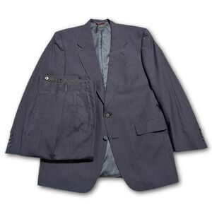 Hart Schaffner & Marx Don Ryan's Mens 2 Piece Suit Navy Blue 42L 33x30 Pants
